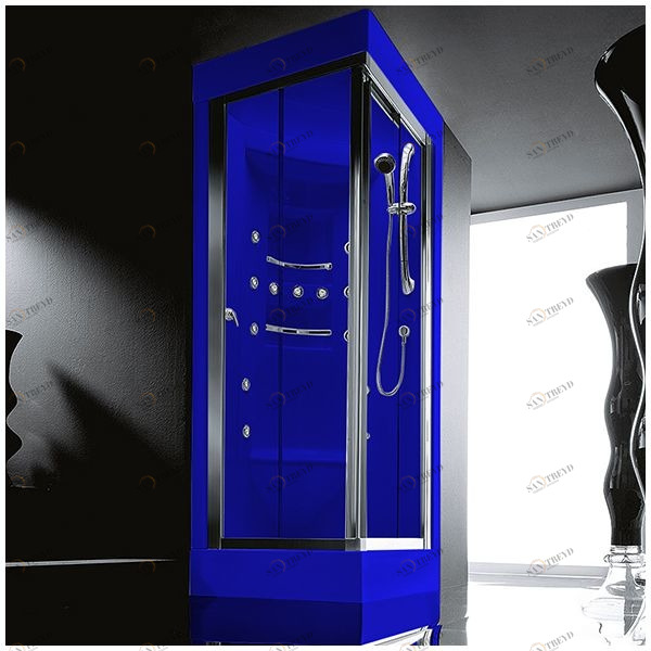 Душевая кабина Gruppo treesse Acquazzurra 90 STB-B7587S-SI белая с баней и гидромассажем угловая левая STBB7587SSI