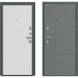 Дверь входная металлическая Премиум Плюс 99x205 см правая роял вуд белый