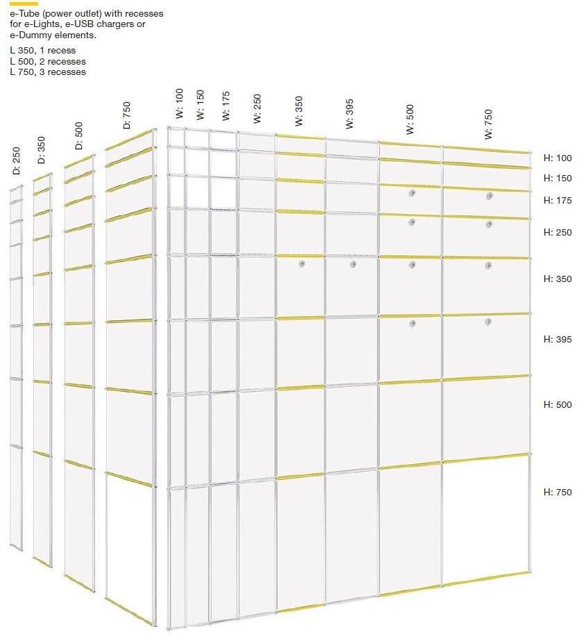 USM Модульная полка с подсветкой Usm haller e sun-id-1467779 - Вид №6