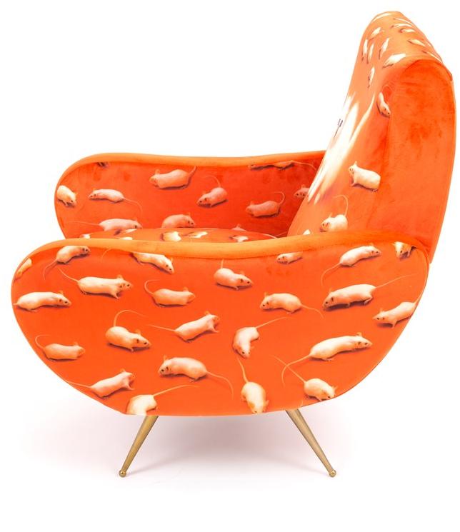 Seletti Кресло из ткани с подлокотниками Seletti wears toiletpaper sun-id-1380809 - Вид №3