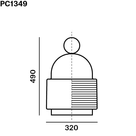 Настольная лампа из дутого стекла BROKIS купол ARCH-00053431 - Вид №10