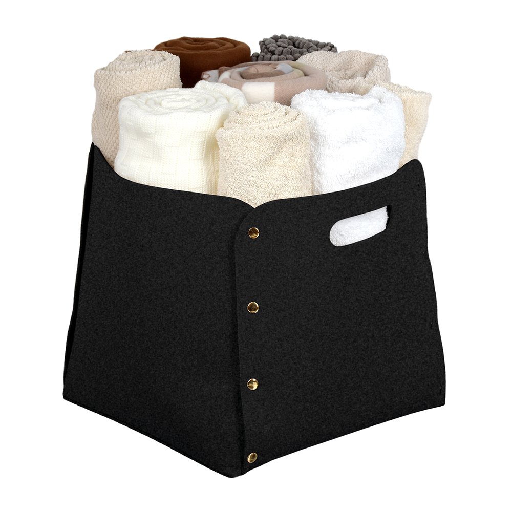 Корзина складная фетровая 27 л темно-серая Qwerty QWERTY  00-3971604 Серый  - Вид №4