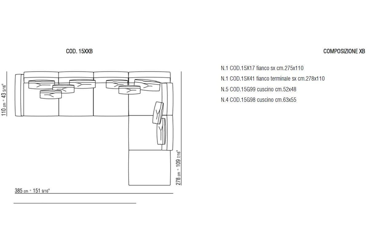Съемный диван из ткани Flexform Soft Dream ARCH-00140149 - Вид №9
