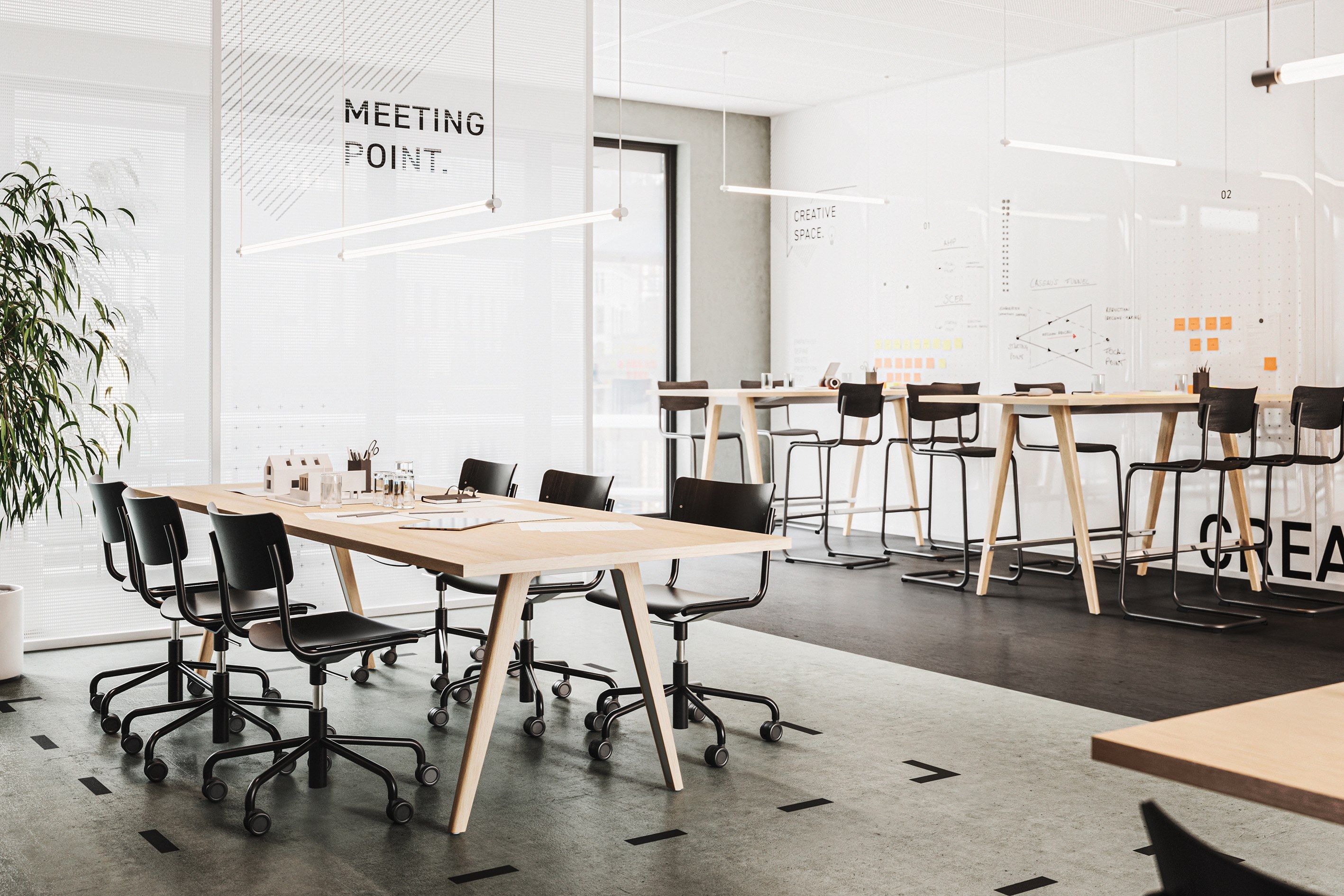 Мягкое вращающееся кресло с колесами THONET S 43 ARCH-00075254 - Вид №1