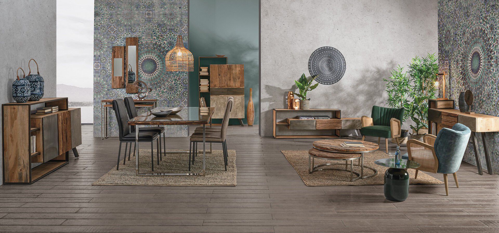 Шкаф для телевизора из манго с ящиками BIZZOTTO Elmer ARCH-00144089 - Вид №1