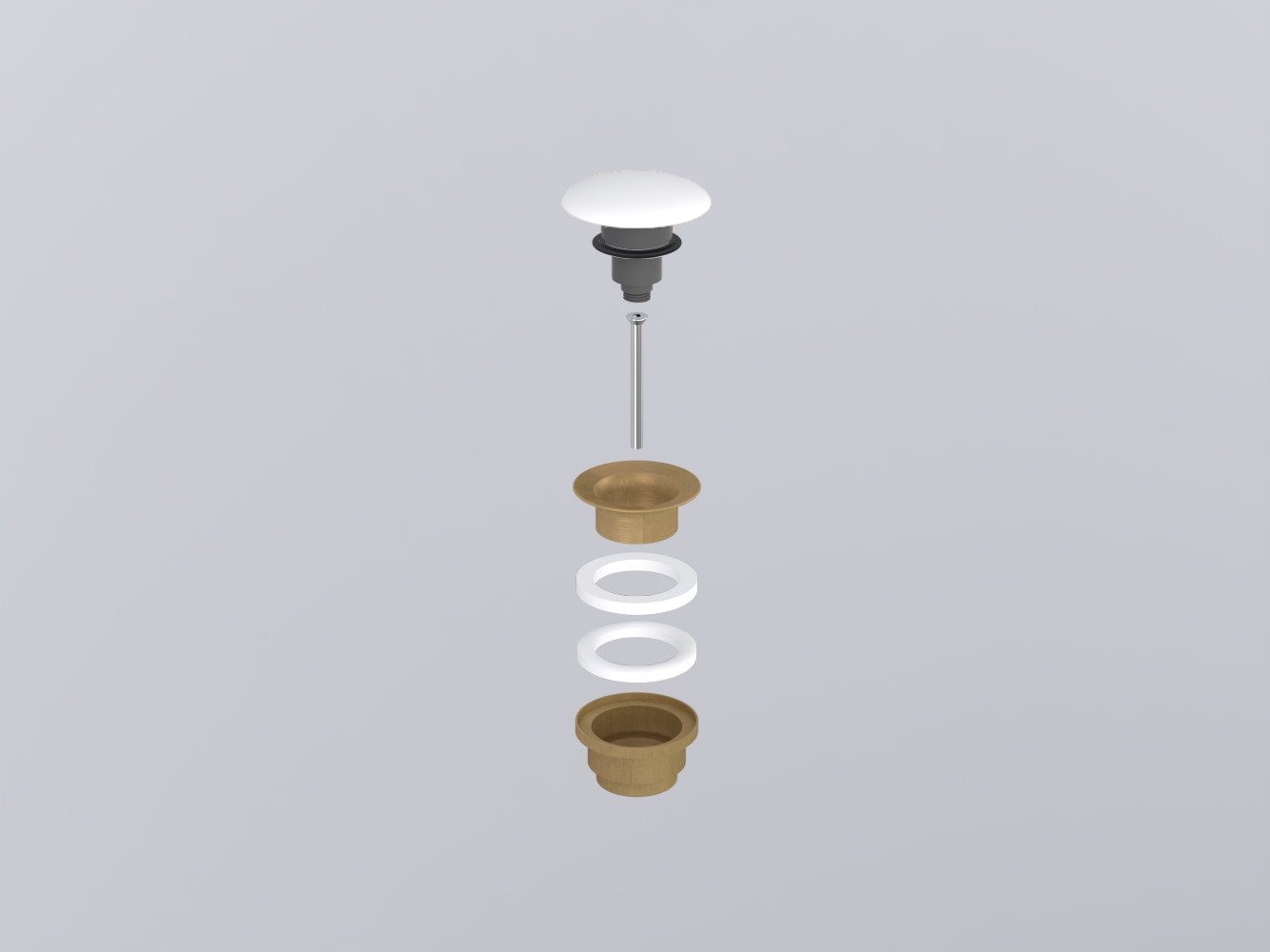 PIL01BRB-BL Универсальный донный клапан click/clack бронза с керамической крышкой cielo Запасные части и аксессуары Ceramica Cielo