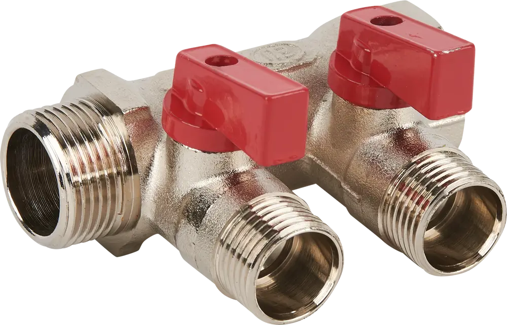 13594450 Коллектор Euros на 2 выхода 3/4"x1/2" НР латунь STLM-0805323