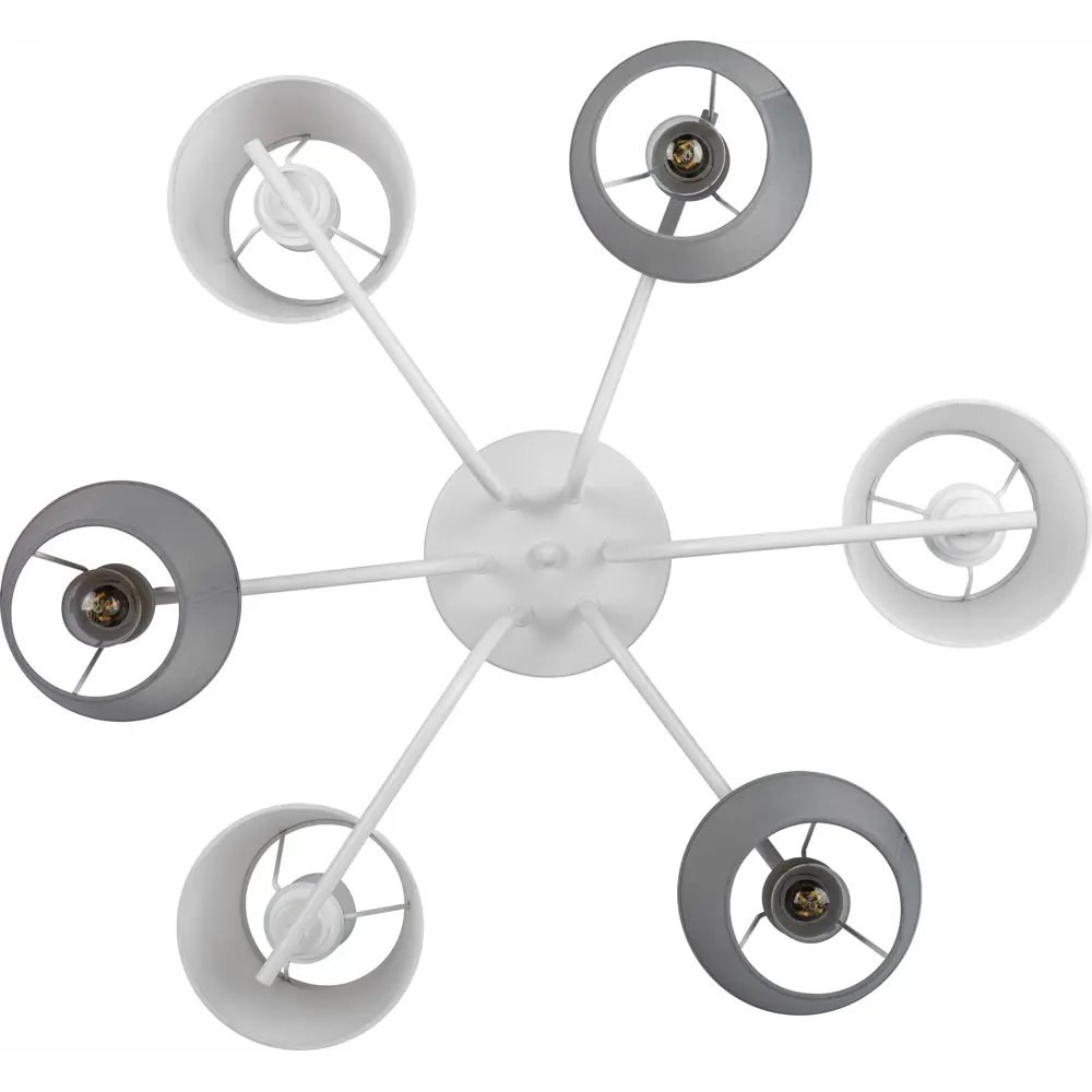 Люстра потолочная Chris 3154-306 6 ламп 18 м² цвет белый Rivoli STLM-2015689 - Вид №1