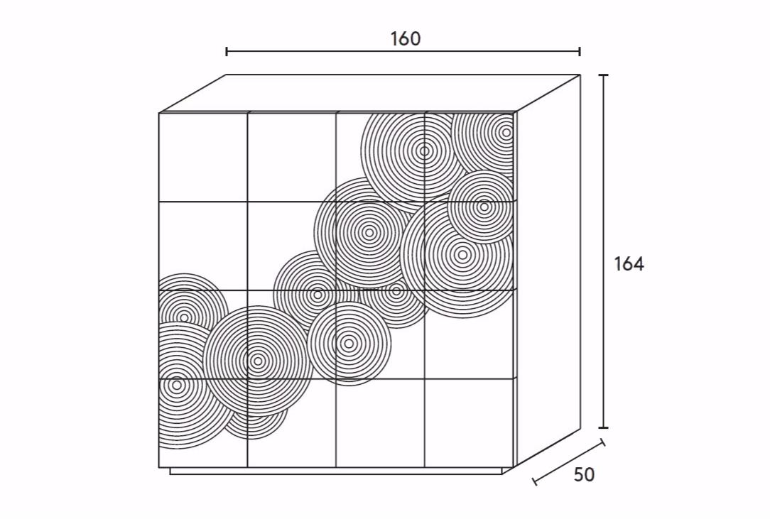ALBEDO Буфет из лакированной мдф с распашными дверцами Gong sun-id-1423141 - Вид №7
