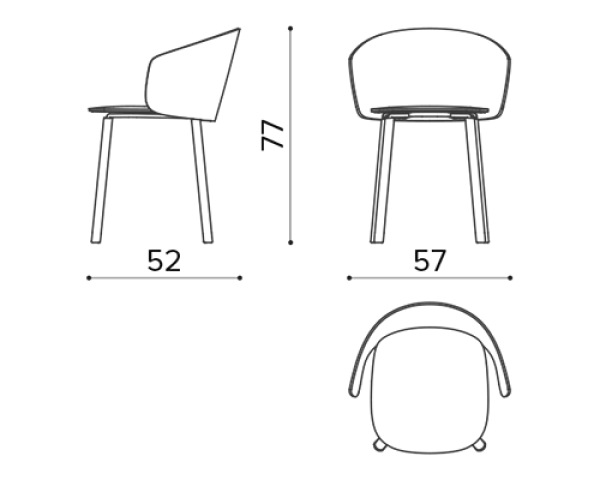 NT 1049 Ш57 x Г52 x В77 см True Design Not Wood - Вид №1