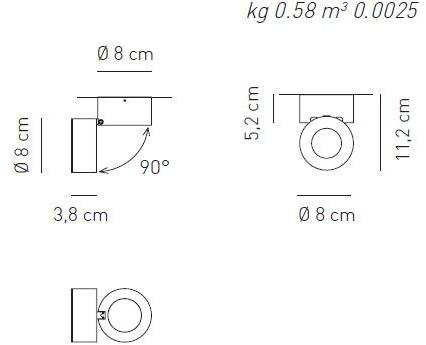 AXOLIGHT Полувстраиваемый настенный светодиодный светильник Favilla sun-id-1503102 - Вид №4