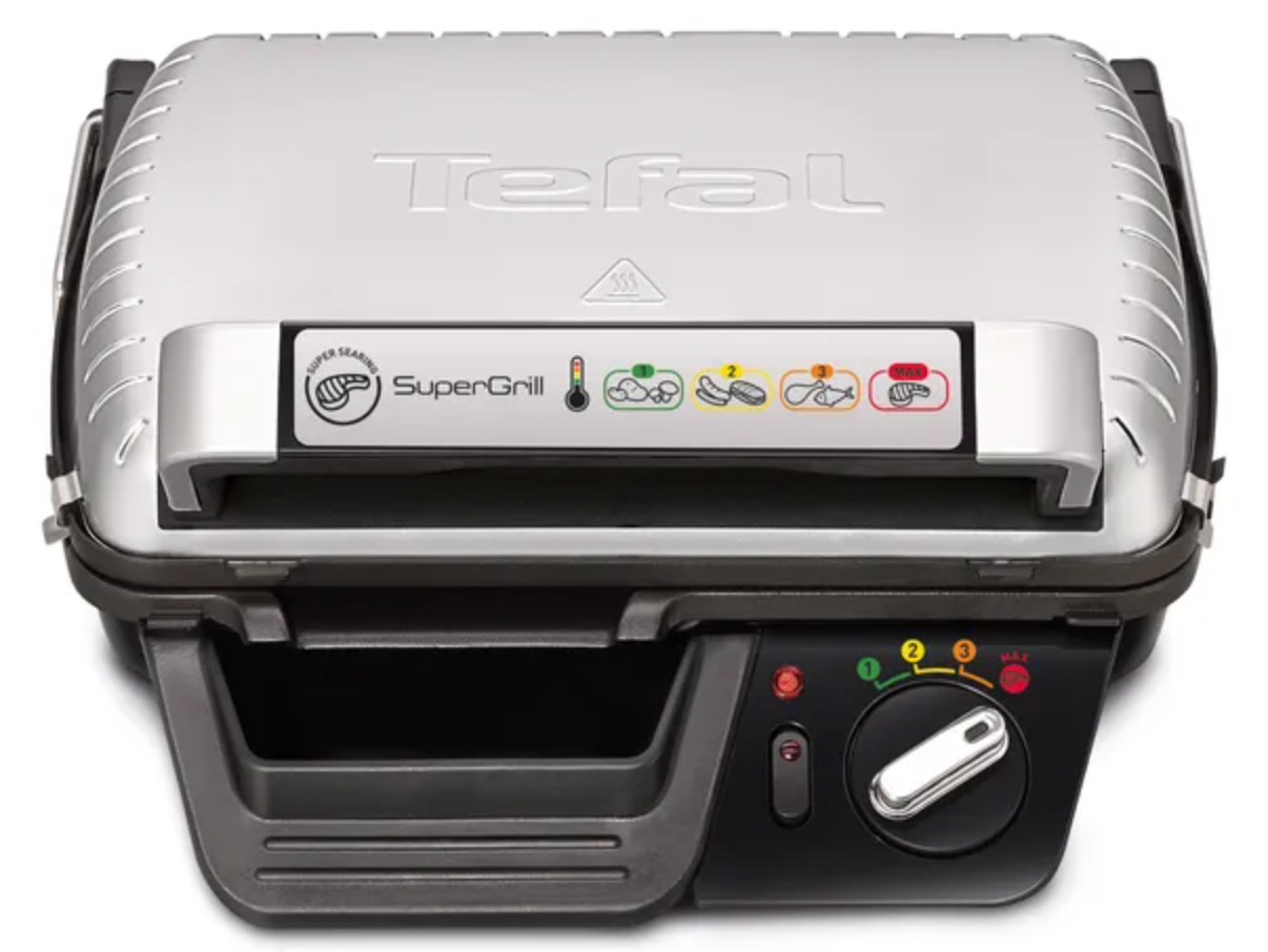 5472619 Гриль Tefal Supergrill GC450B32 серебристый STDN-0067268 - Вид №1