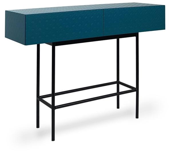 Barba design Лакированная прямоугольная консоль hdf с ящиками Tiles 80.c2 - Вид №1