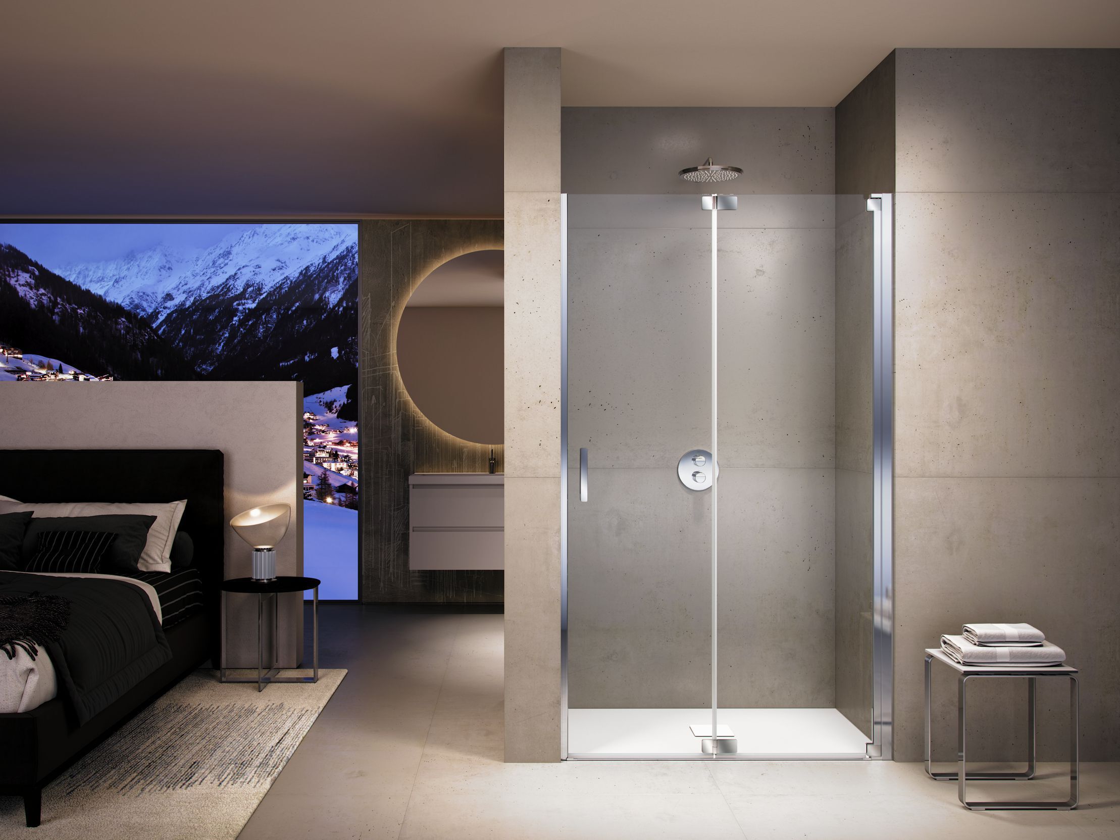 Душевая кабина из закаленного стекла с распашной дверью Provex Industrie ARCH-00008392