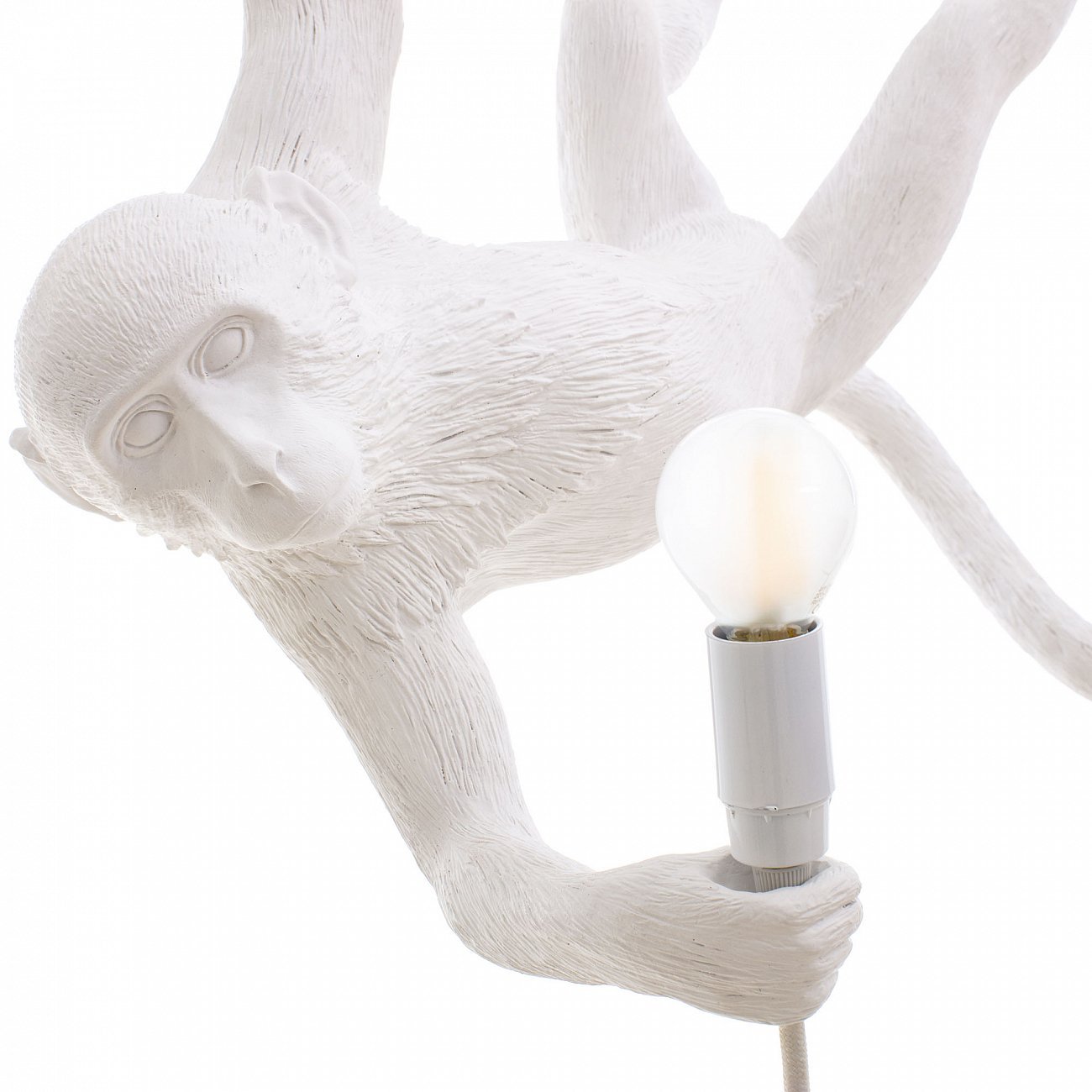 Светильник подвесной 44х59 см белый The Monkey Lamp Swing Black 14875 SELETTI ДИЗАЙНЕРСКИЕ 00-3882382 Белый  - Вид №2