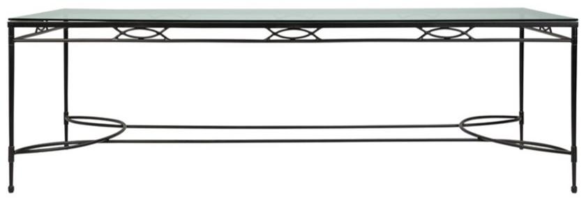 JANUS et Cie Прямоугольный обеденный стол из нержавеющей стали и стекла Amalfi sun-id-1447687 - Вид №1