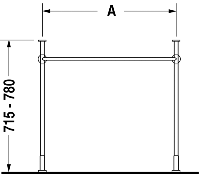 0030751000 Vero Металлическая консоль Хром Duravit - Вид №5