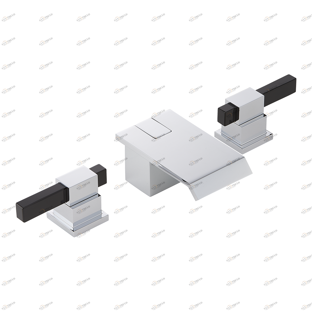 A60-2151 НЕ РЕКОМЕНДУЕТСЯ ИСПОЛЬЗОВАТЬ смеситель на 3 отверстия с донным клапаном Thg-paris Marina c чёрным ониксом Хром A60 2151 A02 CAT.A