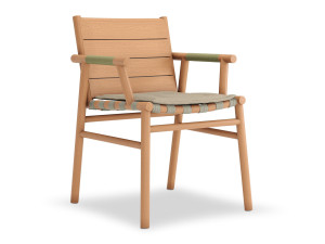 Стул для сада из тикового дерева с подлокотниками