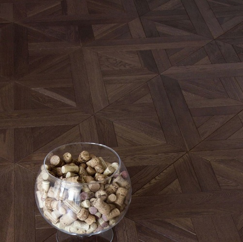 Модульный паркет Marco Ferutti Linea Linea Термо Дуб с брашью (Текстурированная) 405х405 мм 2600600032 - Вид №9