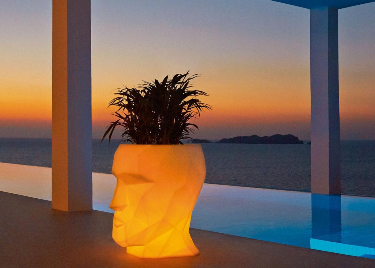 070502 Кашпо матовое светящееся LED RGBW DMX Cable 42см Vondom Adan - Вид №7