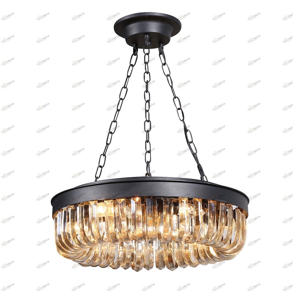 Подвесной светильник Crystal 5 black от Delight Collection KR0295P-5 DELIGHT COLLECTION ДИЗАЙНЕРСКИЕ 243676 Черный 