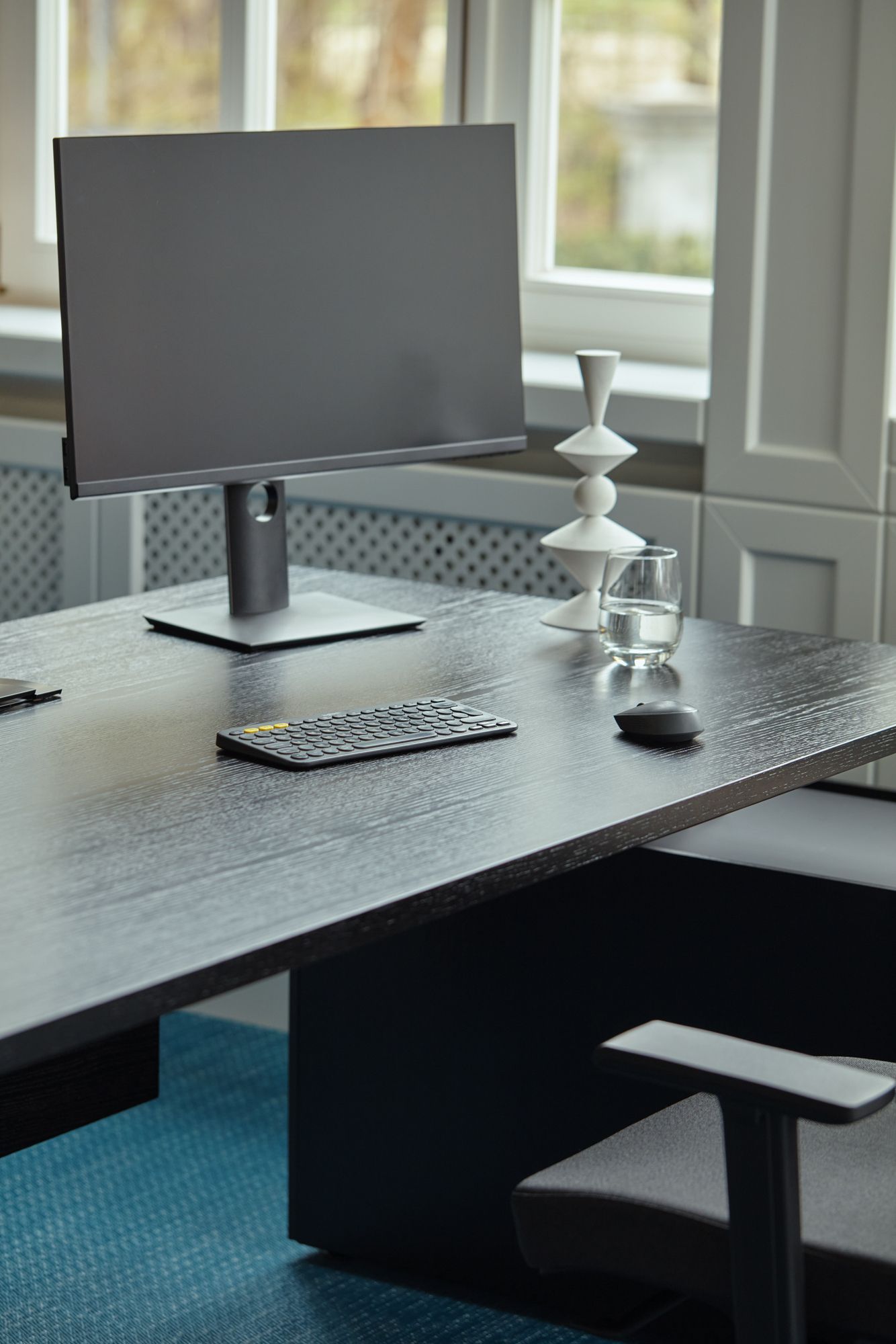 Деревянный угловой секционный стол со встроенной полкой MDD Viga ARCH-00080022 - Вид №46