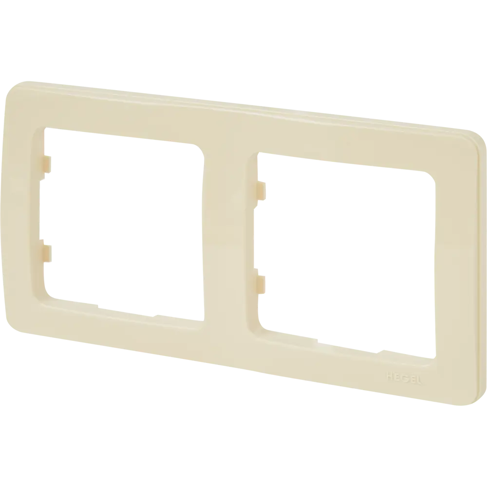 Рамка для розеток и выключателей Hegel Мастер 2 поста цвет слоновая кость STLM-2096807