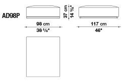B&B Italia Квадратный кожаный пуф Andy '13 sun-id-1444970 - Вид №1