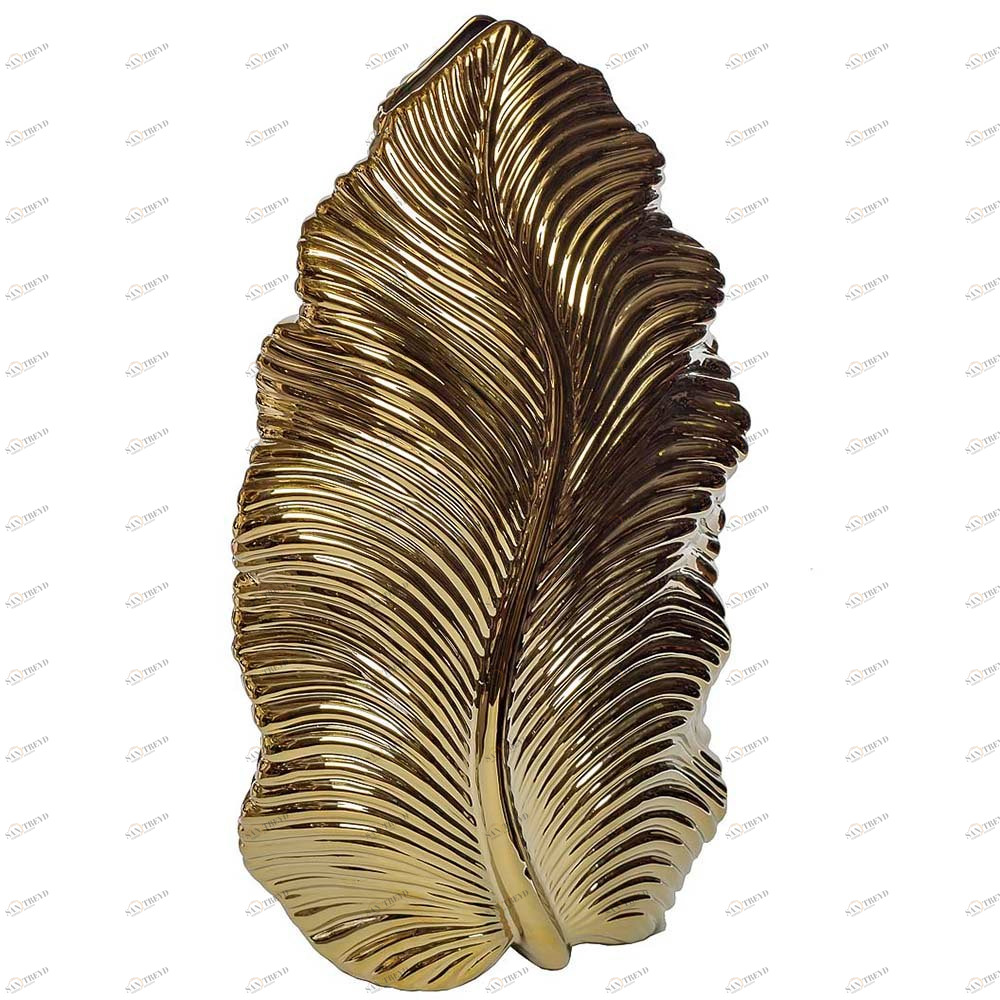 Ваза керамическая золотая Leaf 44,5 см GARDA DECOR ДИЗАЙНЕРСКИЕ 033907 Золото 