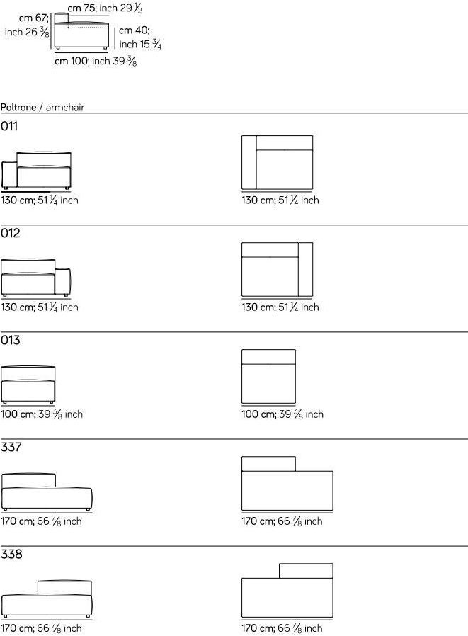 AMURA Модульный угловой диван Davis 338+052+005+023+012 - Вид №5