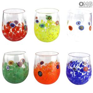 4357 ORIGINALMURANOGLASS Набор из 6 стаканов Аллегро - муранское стекло 8 см