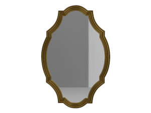 Овальное деревянное настенное зеркало