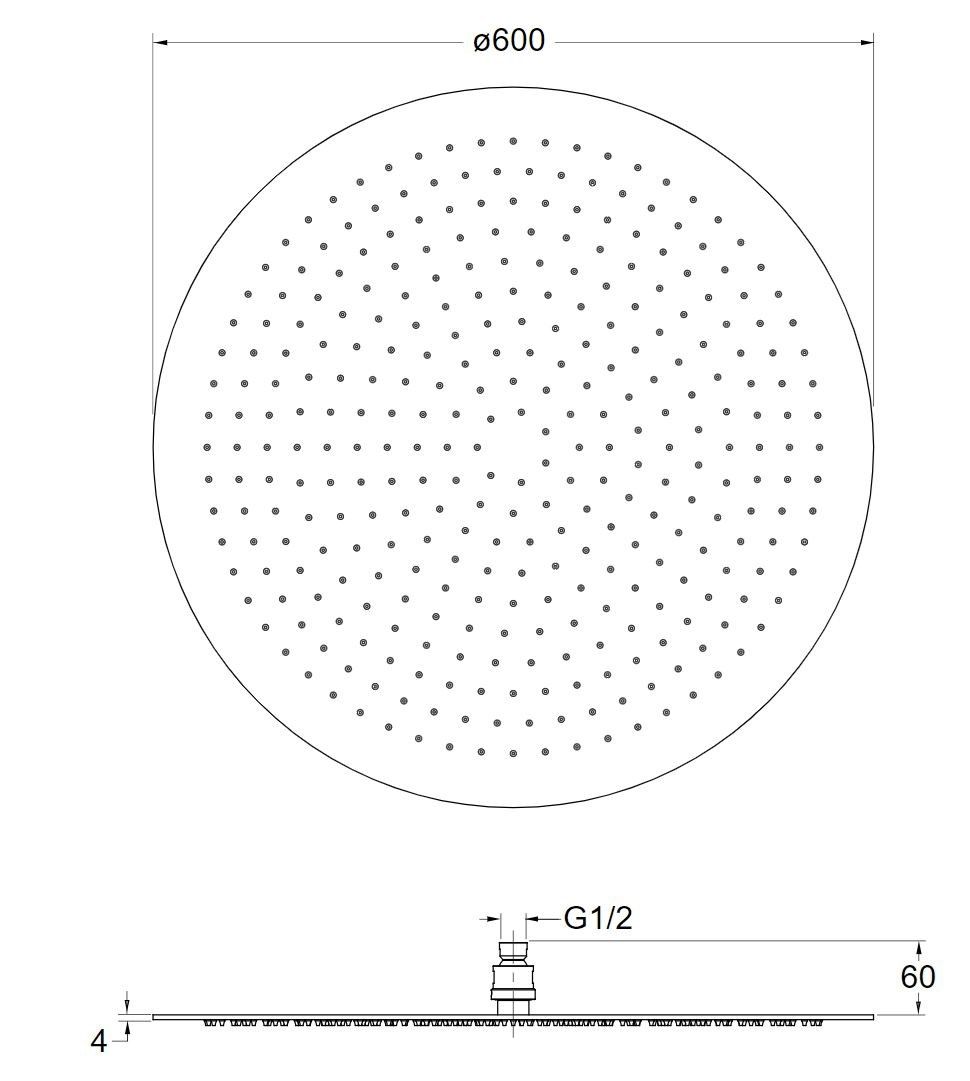 Круглая потолочная душевая головка с системой защиты от накипи CRISTINA Rubinetterie душевые головки и рычаги-Shower &amp ARCH-00122803 - Вид №2