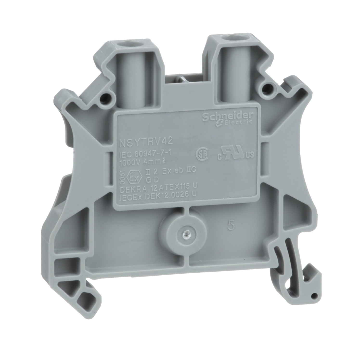 NSYTRV42 Клеммник винтовой проходной TR 4 мм², серый Schneider Electric Linergy 