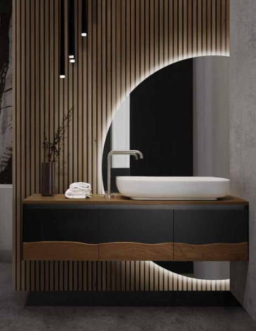 C375M2L70 .101NC Тумба подвесная с 2 выдвижными ящиками 70 см A. e T. Italia TRACE Белый матовый - орех Каналетто Италия AeT ITALIA C375M2L70.101NC - Вид №1