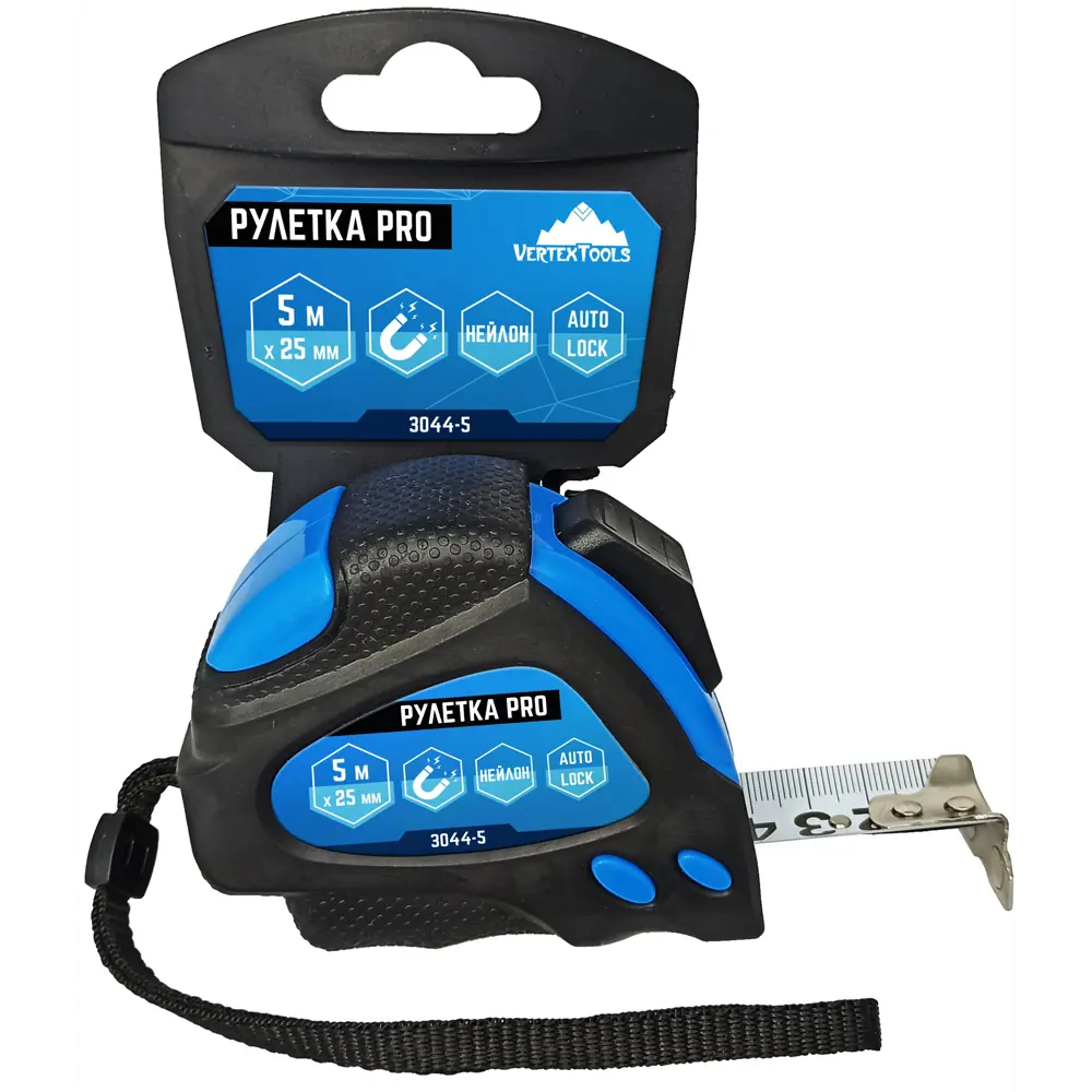 Рулетка Vertextools с автоблокировкой 5 м x 25 мм 84651026 STLM-2128420  - Вид №2