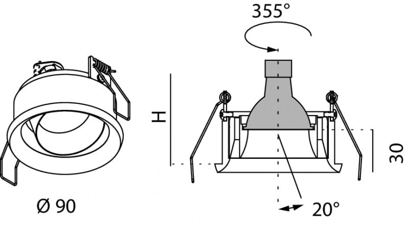 Регулируемый встраиваемый прожектор Lucifero's Nyx ARCH-00105646 - Вид №4