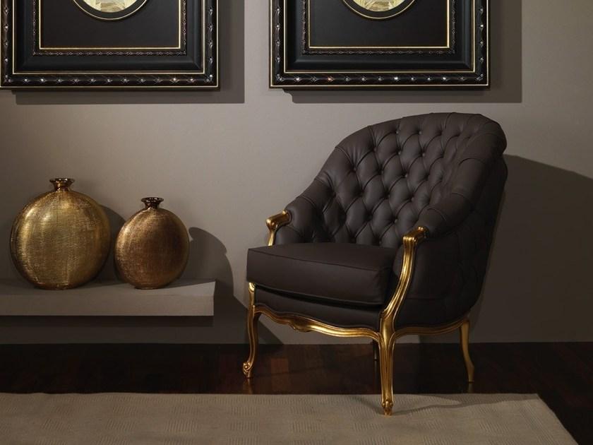 Vismara Design Стеганое кожаное кресло с подлокотниками Classic sun-id-1510342 - Вид №3