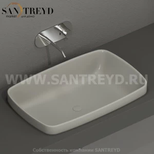 514359 Накладная раковина на столешницу  прямоугольная Kerasan Tribeca