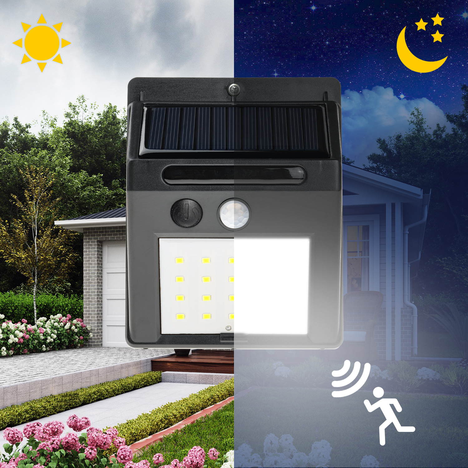 DUWI Solar LED - умный уличный светильник с датчиком движения 83972972 STLM-0045632 - Вид №3