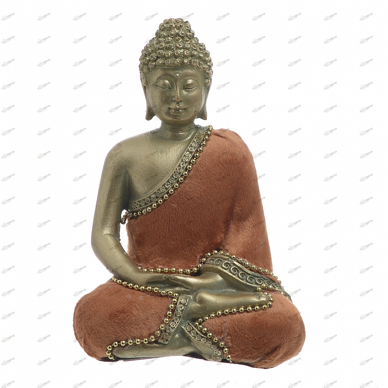Статуэтка декоративная 12 см золото с оранжевым Buddha TO4ROOMS EL FORN 00-3893643 Золото;оранжевый 