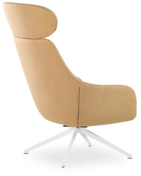 B&T Design Кресло на козелке из ткани с подголовником Lamy sun-id-1471683 - Вид №2