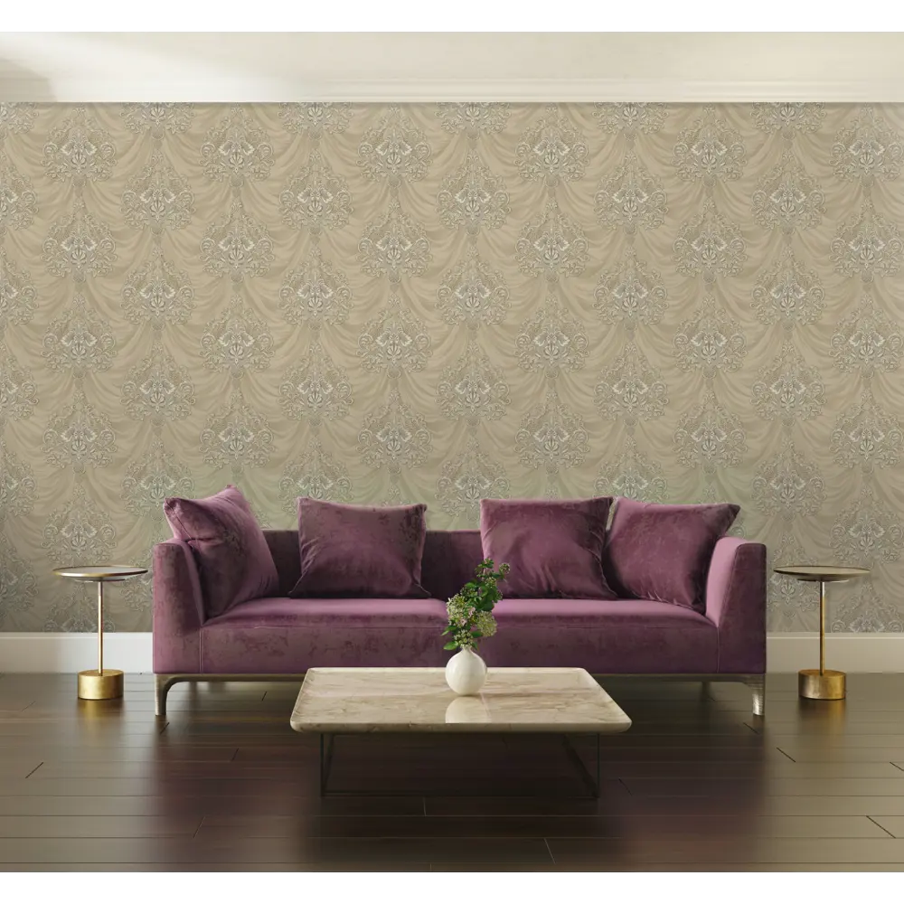 Обои флизелиновые Euro Decor Botticelli бежевые 1.06 м 1157-06 82107817 STLM-2204046 - Вид №2