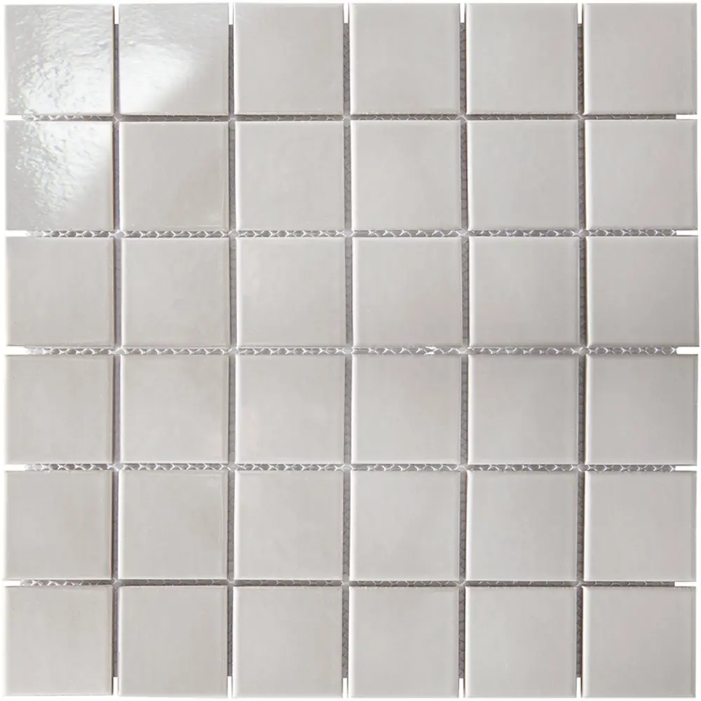 Мозаика керамическая Smart Mosaic Homework Grey Glossy 30.6x30.6 см цвет серый 82909311 STLM-2139790 - Вид №2