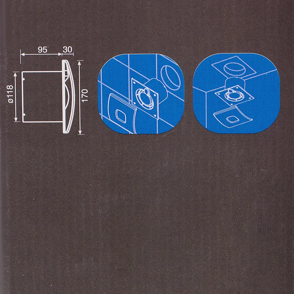 Вентилятор осевой вытяжной Equation D120 мм 31 дБ 190 м³/ч обратный клапан таймер цвет белый STLM-2015920 - Вид №4