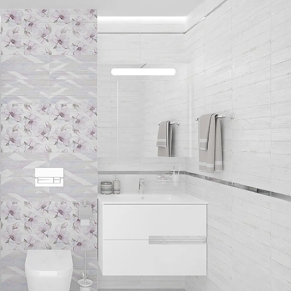 Плитка настенная Chance 20х40 см 1.2 м² цвет белый Santreyd СHANCE STLM-2208590