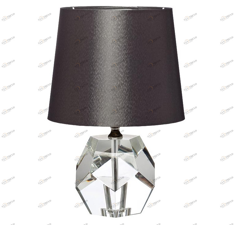 Лампа настольная (коричневый плафон) Cristal X31511DG GARDA DECOR ВАЗА 039967 Коричневый;прозрачный 