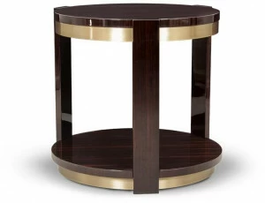 JOSÉ LEITE DE CASTRO Круглый высокий журнальный столик из черного дерева  13012210