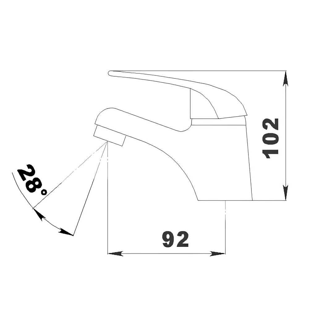 Смеситель для раковины Пенза однорычажный цвет хром Santreyd STLM-2178552 - Вид №5